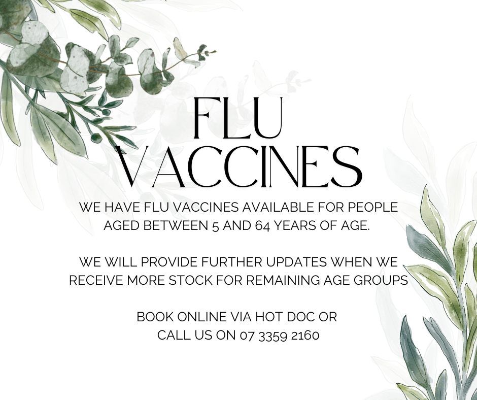 Kedron - We currently have flu vaccines available for people aged 5 to ...