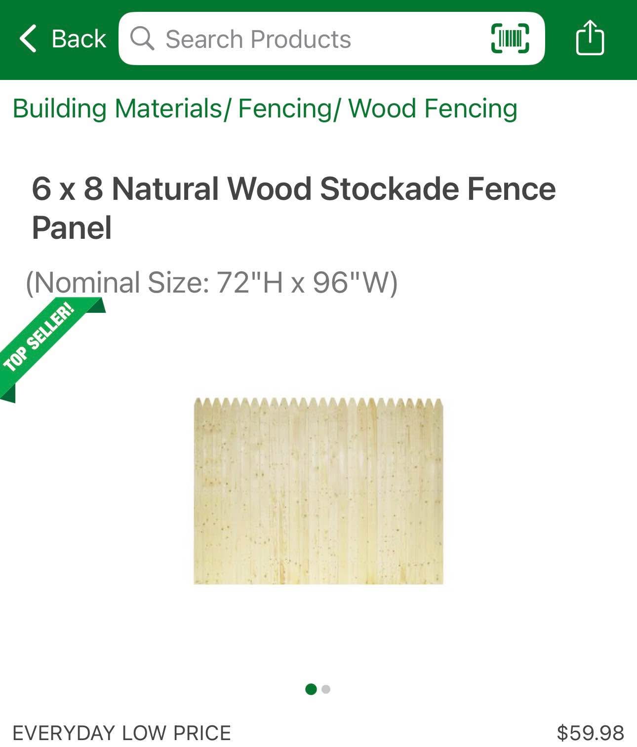 Stockade 6’x8’ Fence - Fencing - Wakarusa, Indiana | Facebook ...