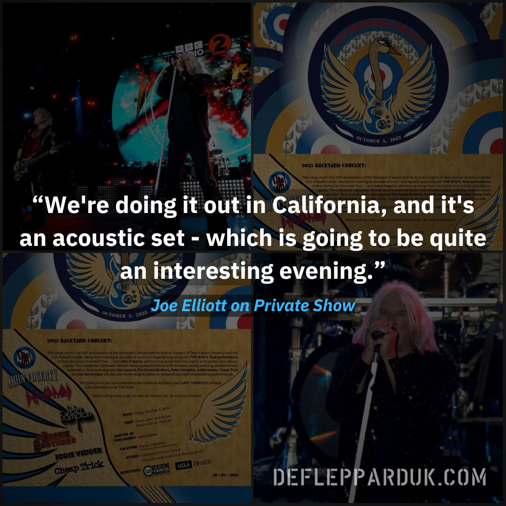 DEF LEPPARD To Play Acoustic Set At THE WHO'S 2025 Backyard