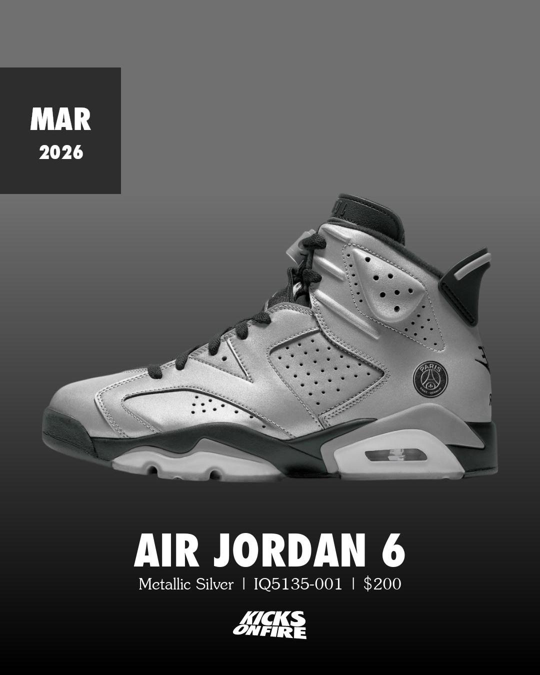 Two greats. One shoe. The AJ6 x PSG delivers Jumpman boldness and