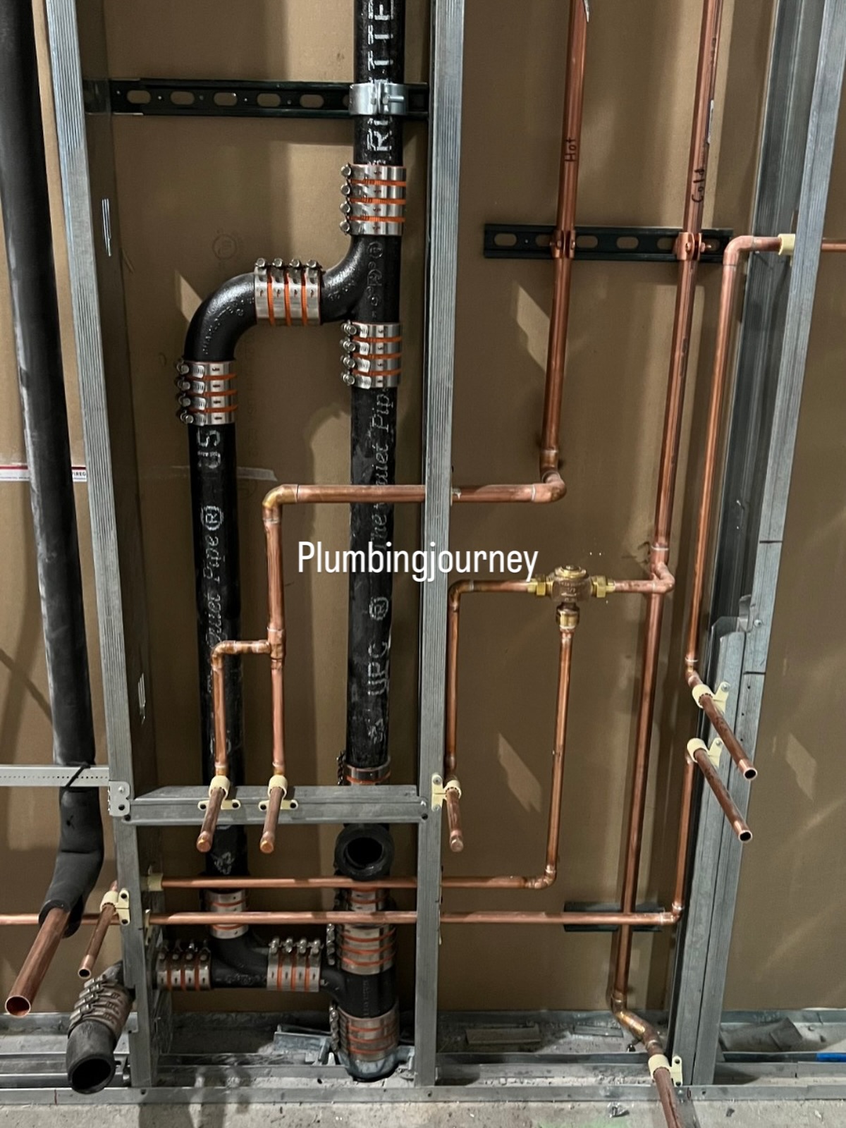 plumbingjourney - Copper roughing for a sink with all the bells and ...