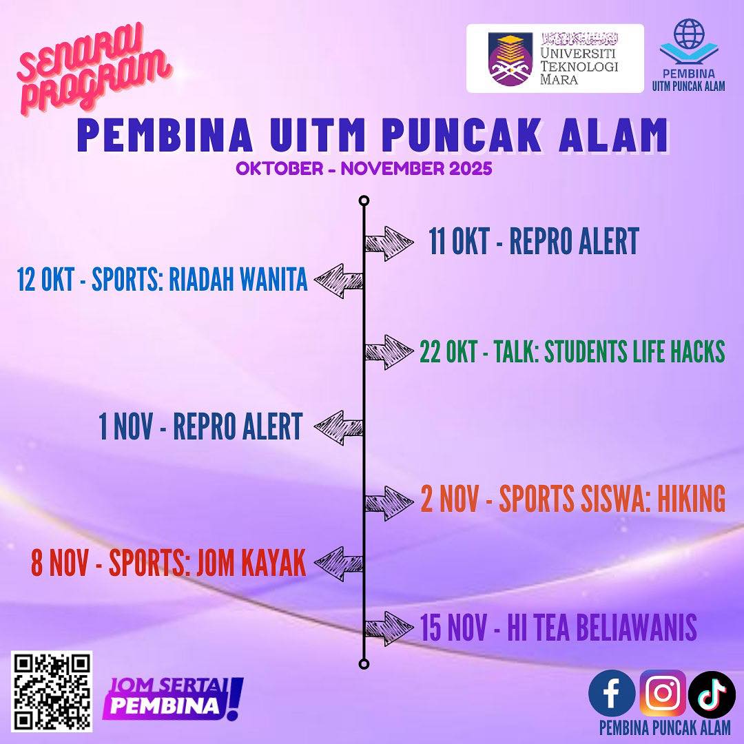 PEMBINA - [TIMELINE PROGRAM-PROGRAM PEMBINA UITM PUNCAK ALAM] Kami dari ...