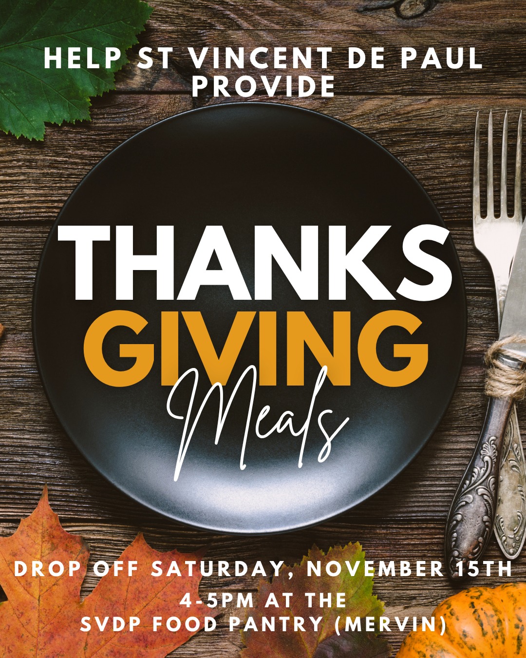Our - St. Vincent de Paul Thanksgiving Food Drive Please help OLA's St ...