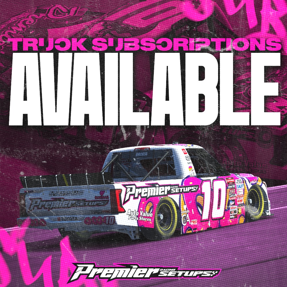 🏁NASCAR TRUCKS SUBSCRIPTION... - Premier Racing Setups | Facebook
