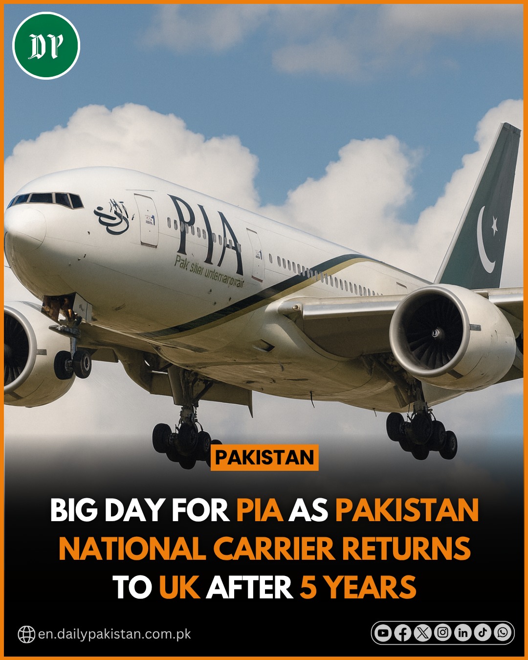 The five-year PIA ban on flights... - Daily Pakistan Global | Facebook