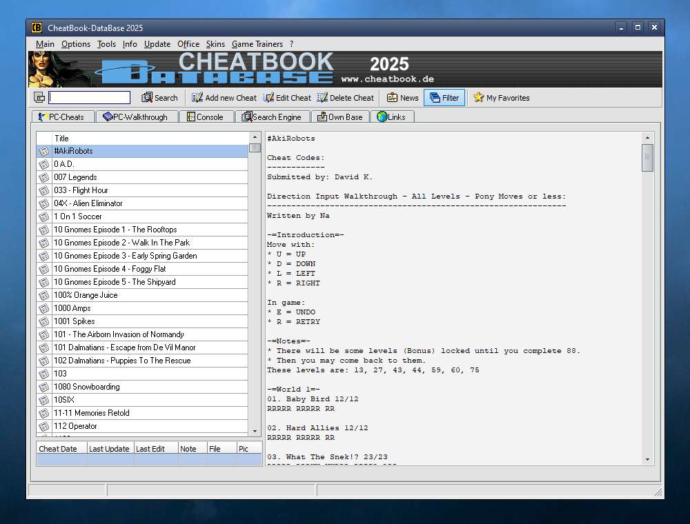 Home - CheatBook DataBase 2025 Free, huge collection of game cheats ...