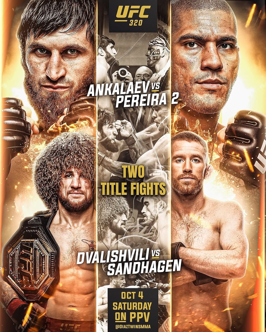 Your #UFC320 poster is here 🤩 🏆 Magomed Ankalaev vs Alex Pereira