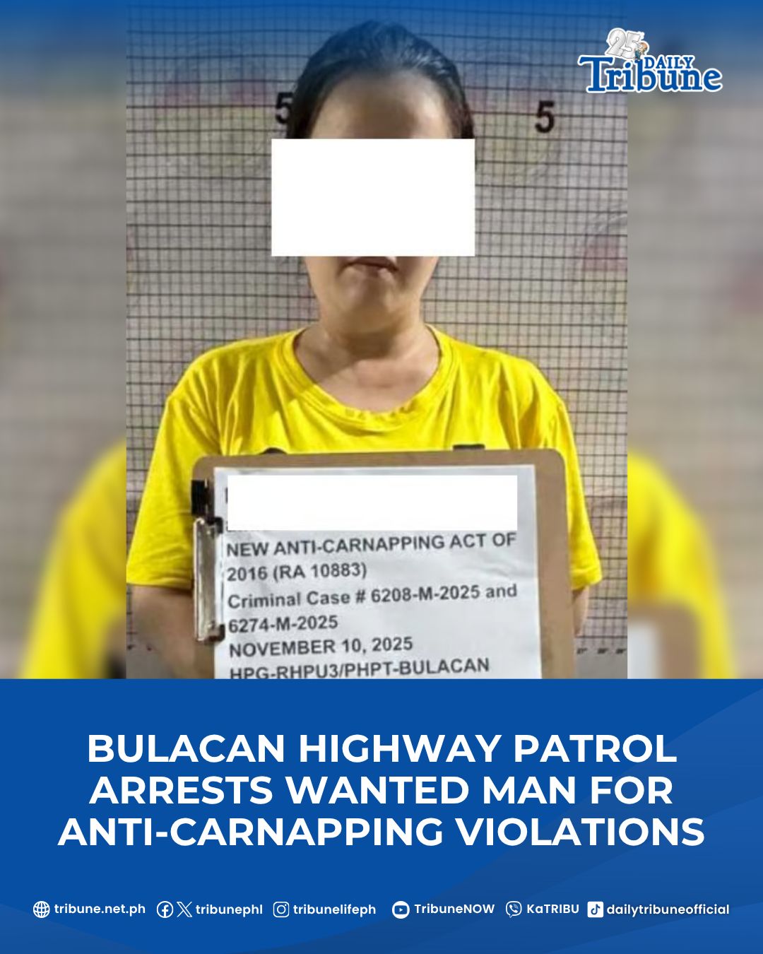 Daily Tribune - BULACAN HIGHWAY PATROL ARRESTS WANTED MAN... | Facebook