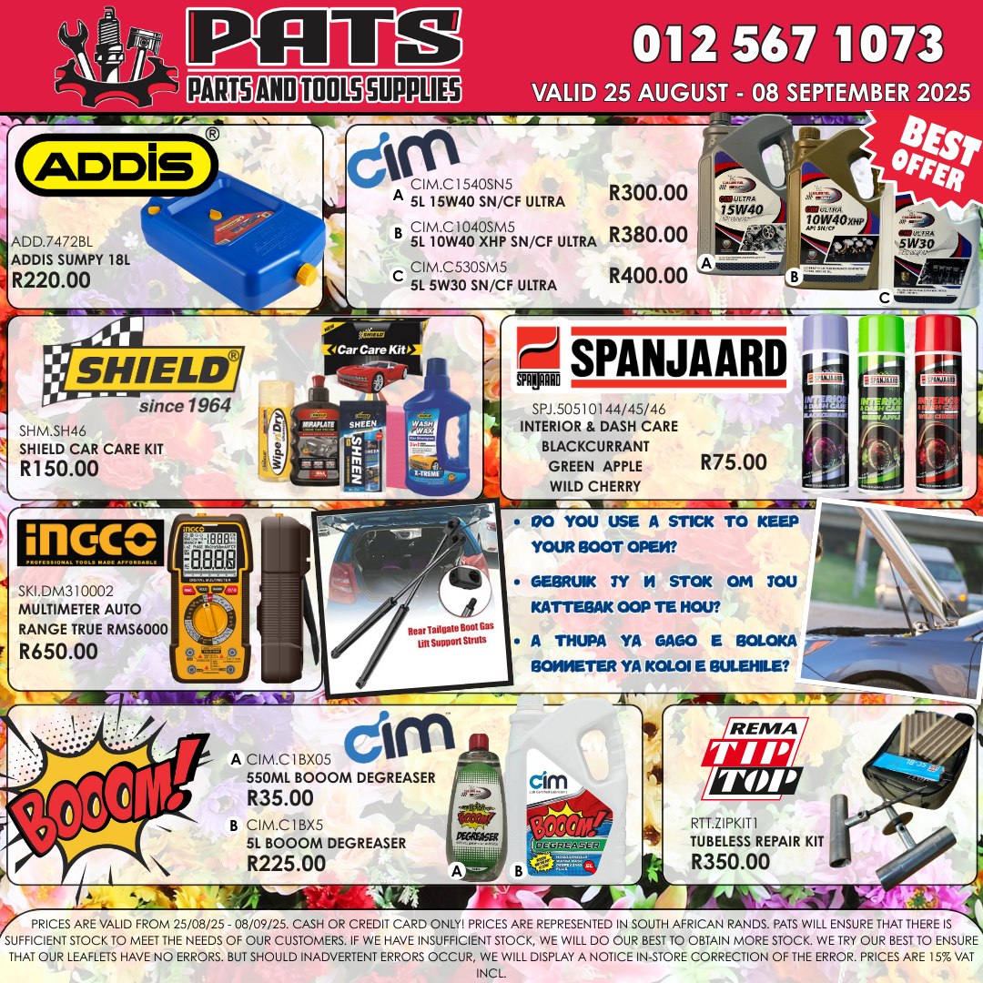 🚗 BIG SPECIALS ALERT... - PATS - Parts and Tools Supplies | Facebook