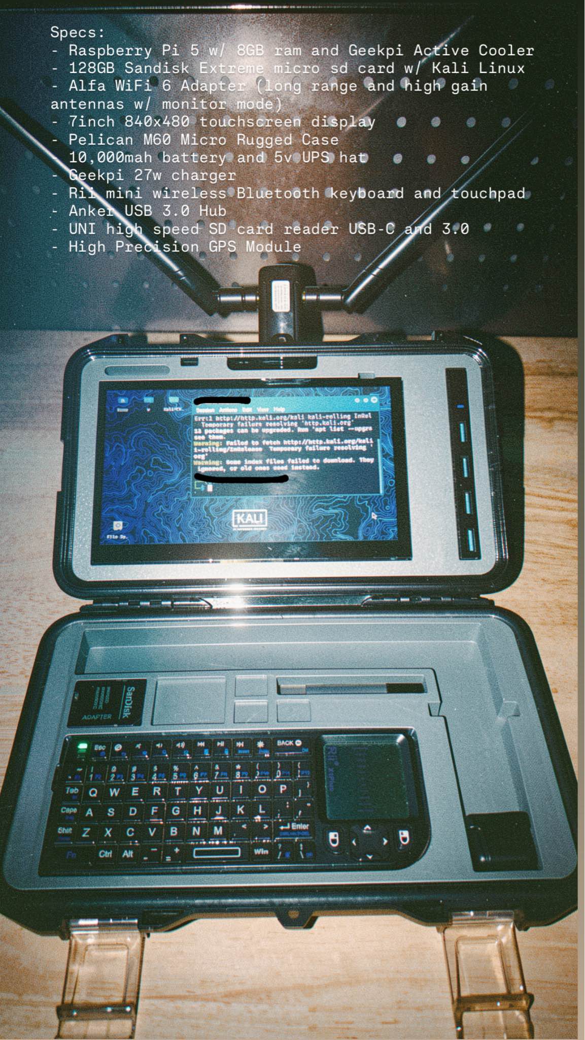 Custom Built Cyberdeck/Mini PC | Raspberry Pi 5 8gb ram | Pelican M60 ...