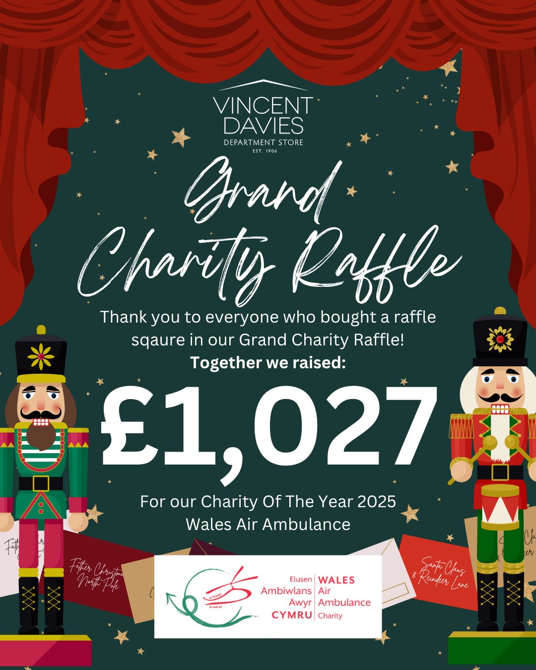 Vincent - Our Grand Charity Raffle raised an incredible £1,027 for ...
