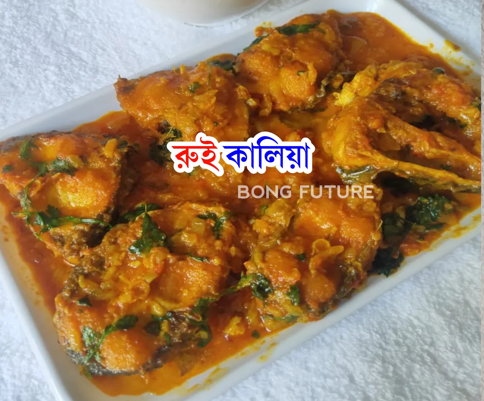 The বং - উপকরণঃ 5 পিস রুইমাছ 2 টি পেঁয়াজ 1 টি টমেটো 1 চা চামচ আদাবাটা ...