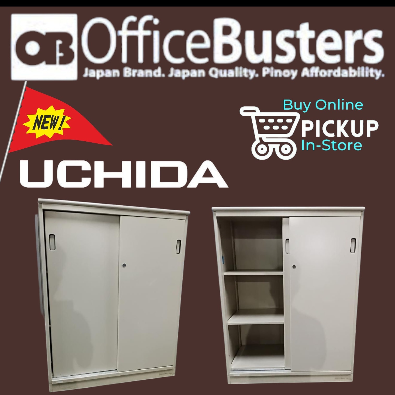 OfficeBusters - *JAPAN SLIDING DOOR CABINET* 📌L90cm x W45cm x H110cm We ...
