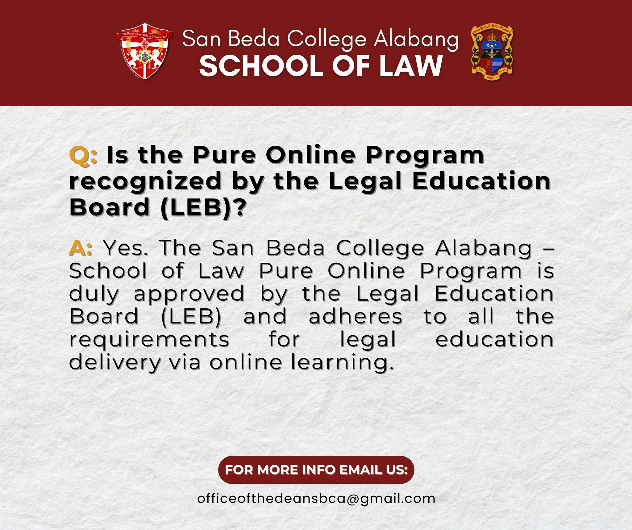 San Beda College... - San Beda College Alabang School of Law