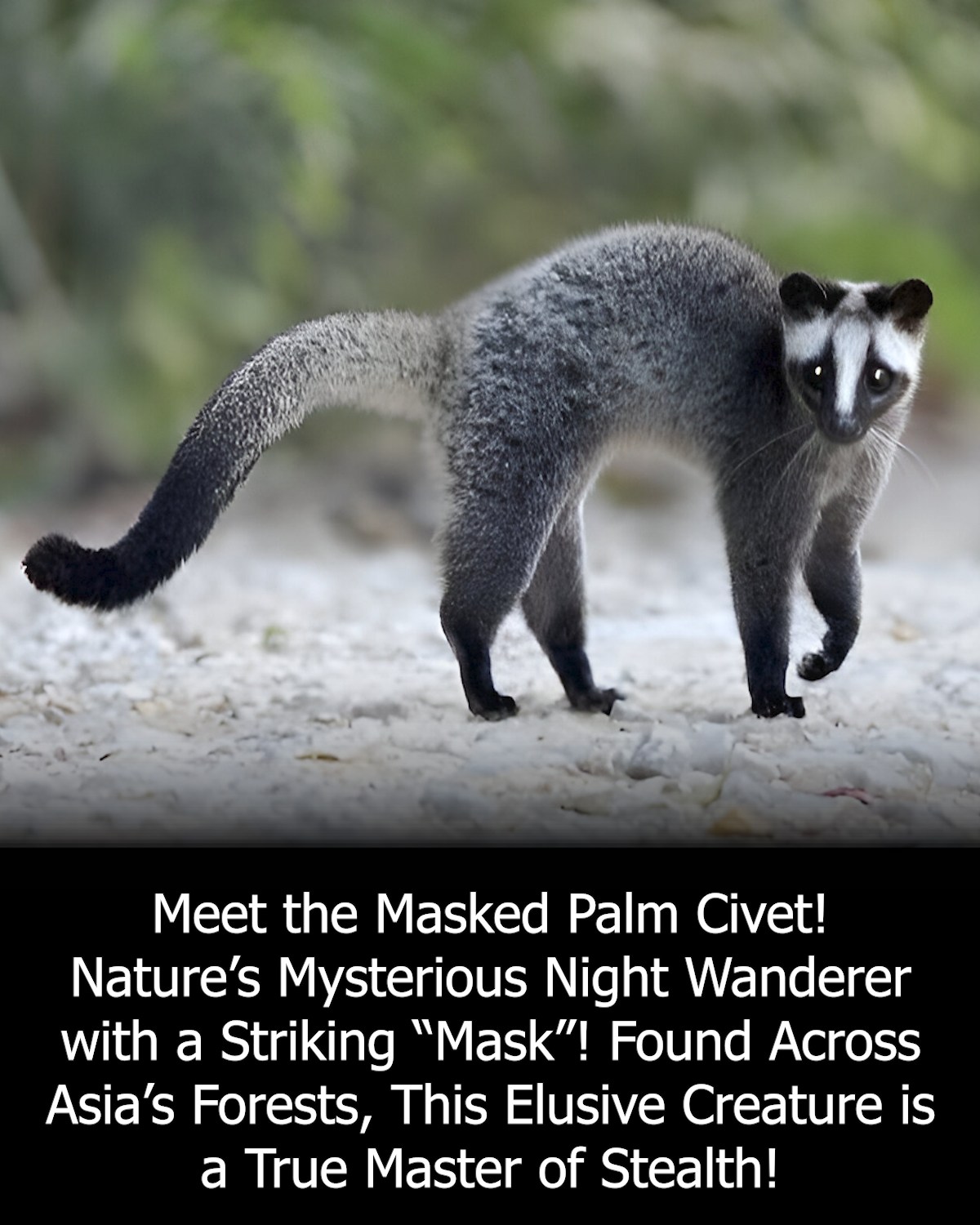 Safari - The Masked Palm Civet (Paguma larvata), also known as the gem ...