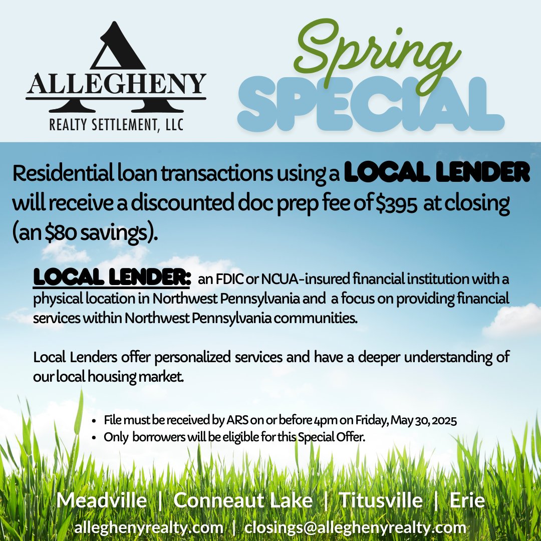 Allegheny - ☀️🌱🌷SPRING SPECIAL 🌷🌱☀️ Whenever we have a client ask us ...