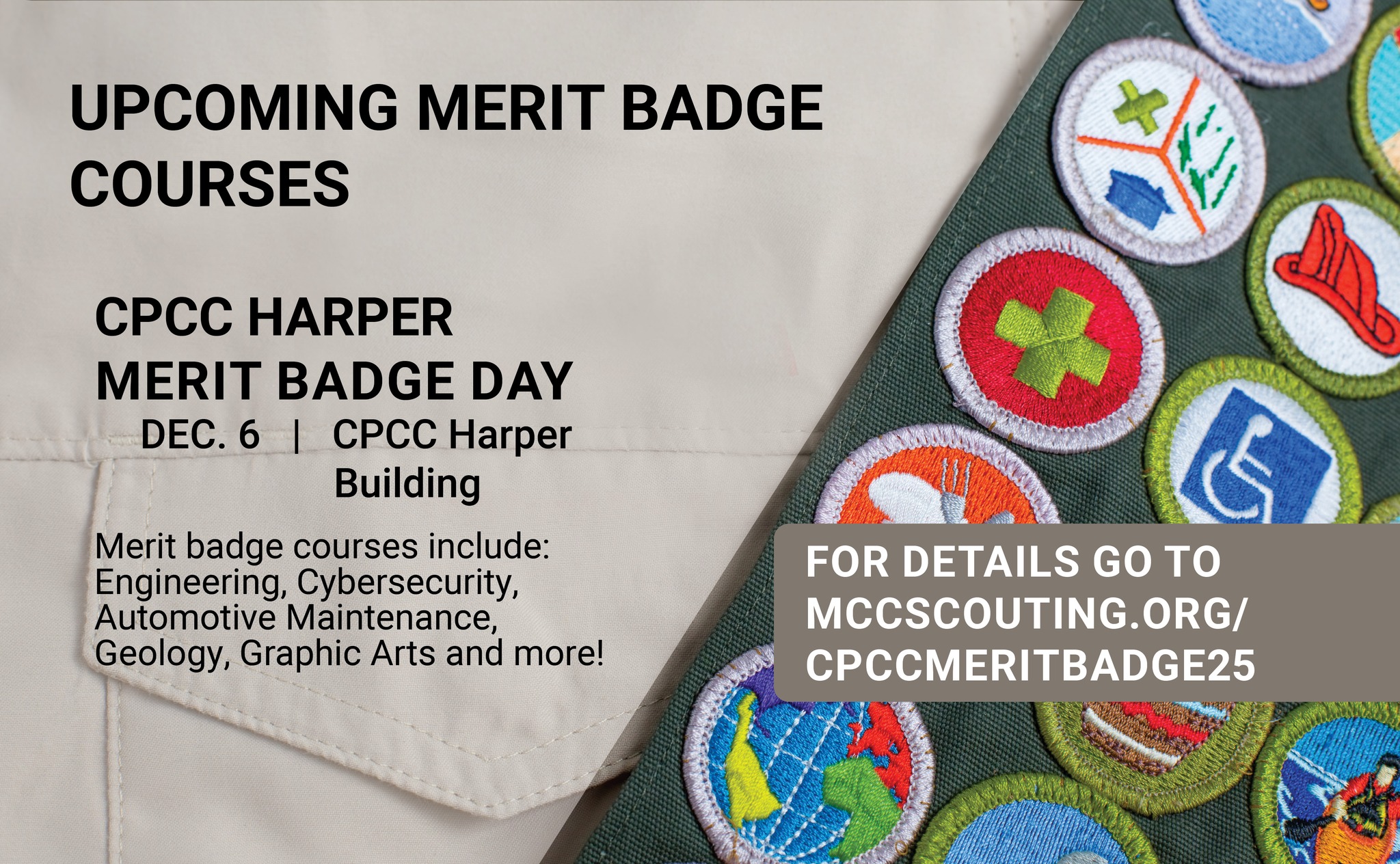 Mecklenburg - Don't miss this year's CPCC Merit Badge Day! We have more ...