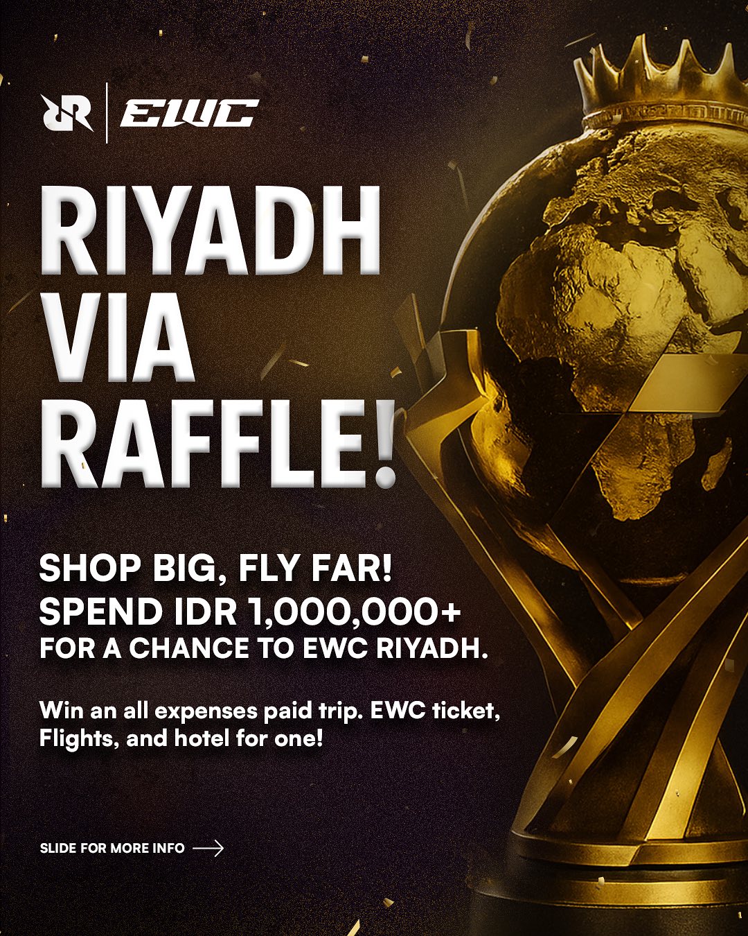 Team RRQ - 🎉 RIYADH VIA RAFFLE! 🎉 Belanja seperti biasa,... | Facebook