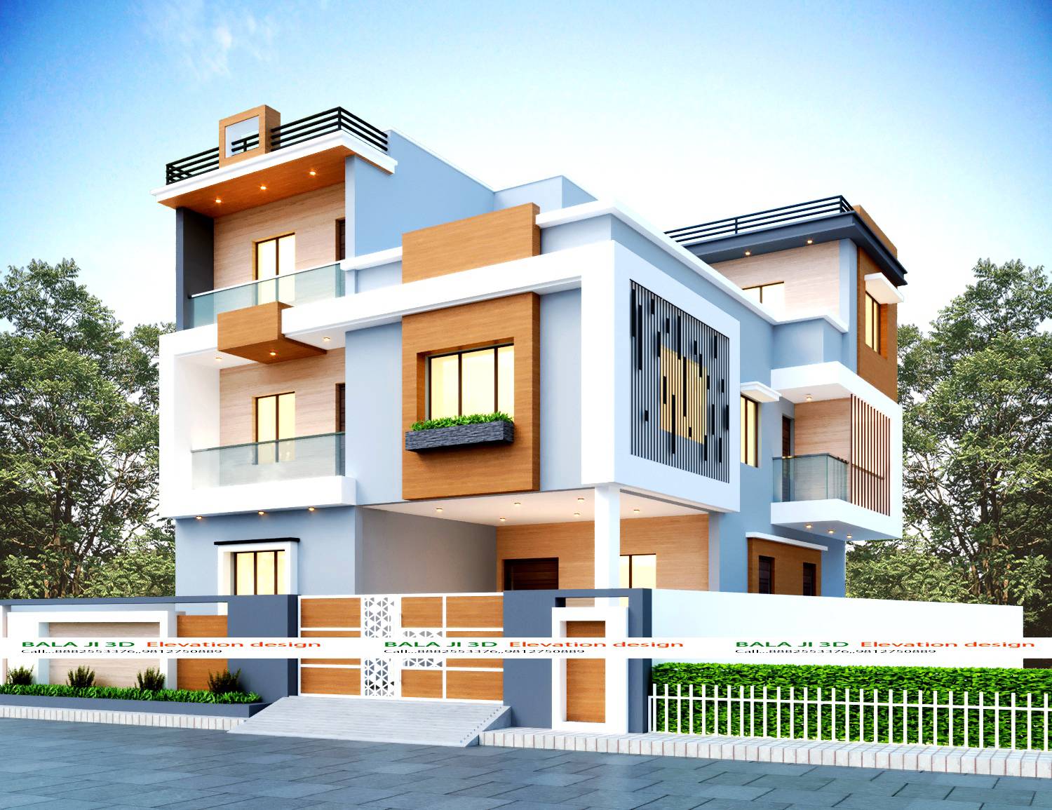 Modern 3d House Elevations 20x50 East Facing 3D Elevation Design For