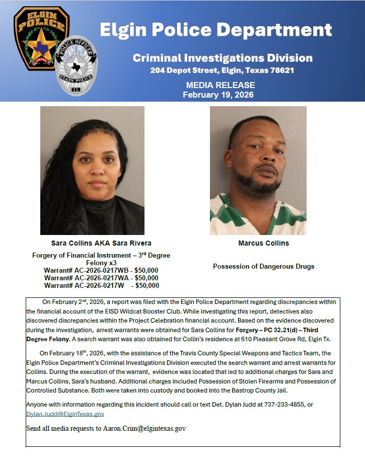 Elgin - Media Release 12:00 PM CST Investigation and search warrant ...