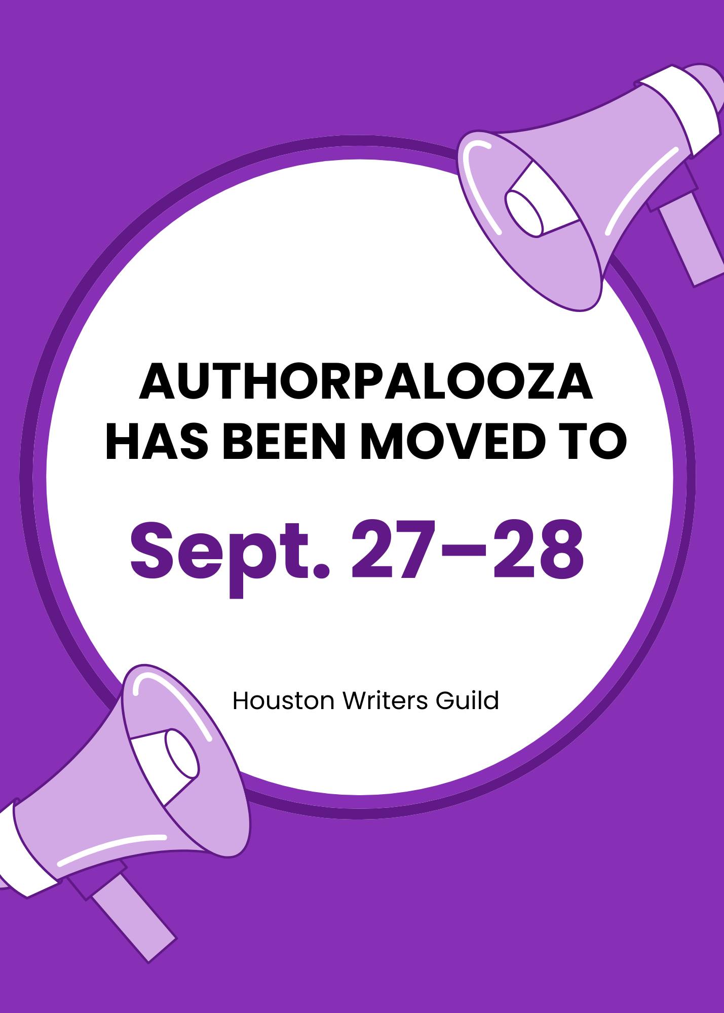 Houston - ANNOUNCEMENT: AuthorPalooza 2025 will now be held the last ...