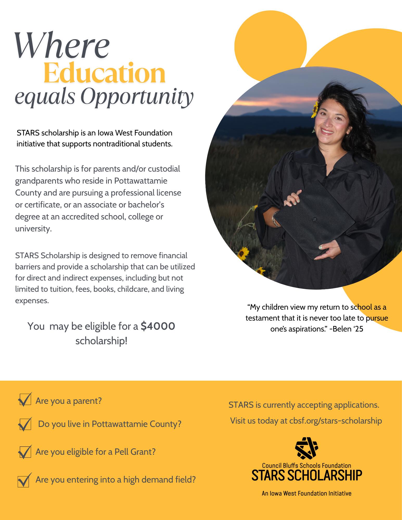 Stars Scholarship Program | Council Bluffs IA