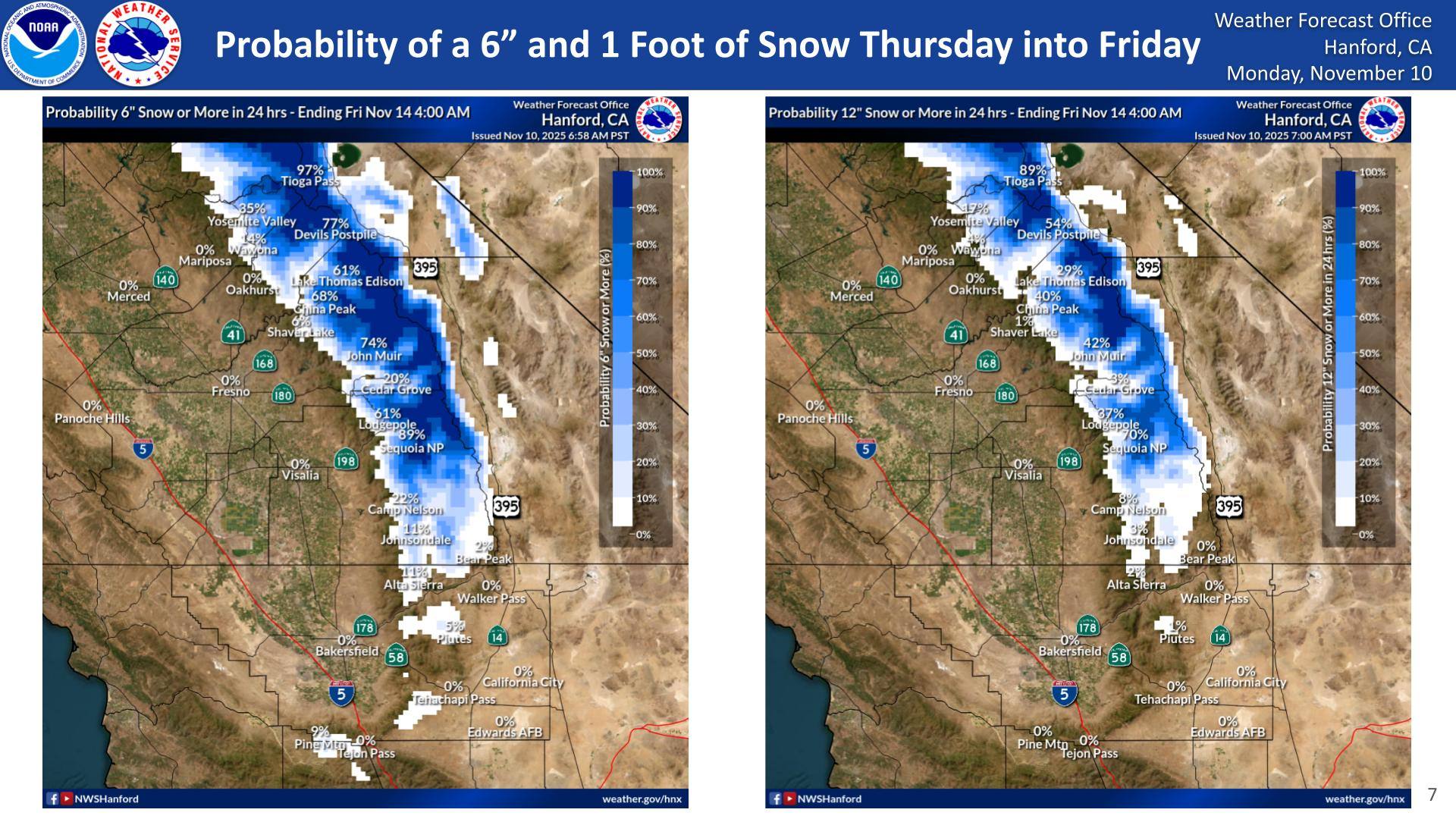 US - A Winter Storm Watch has been issued for the Sierra Nevada valid ...
