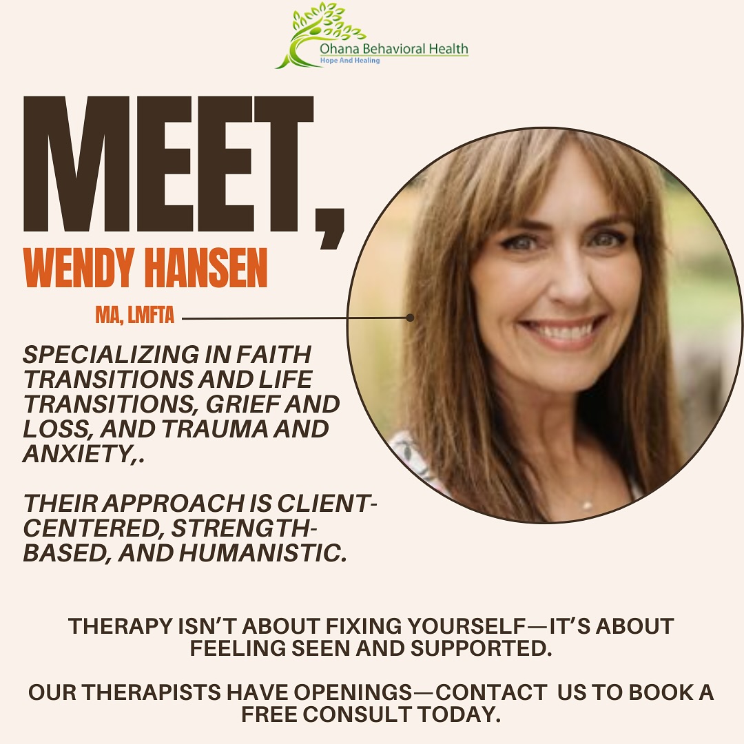 Ohana - Meet Wendy Hansen, MA, LMFTA — one of our compassionate ...
