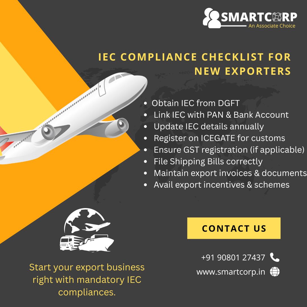 New to exports? IEC... - Smartcorp Business Solutions | Facebook