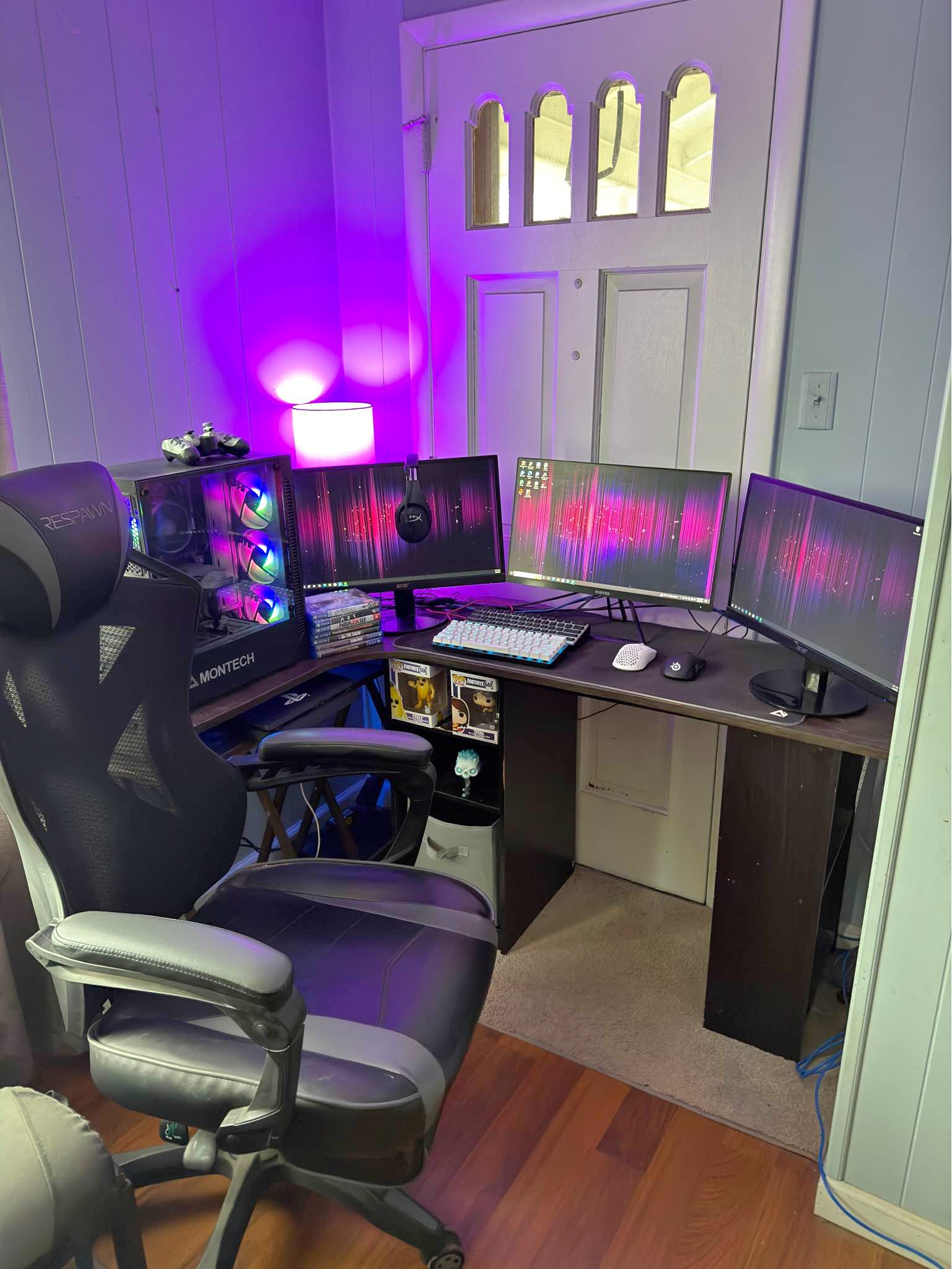 Full Gaming Setup – RTX 3050 PC + Triple Monitors + PS4 + Peripherals ...