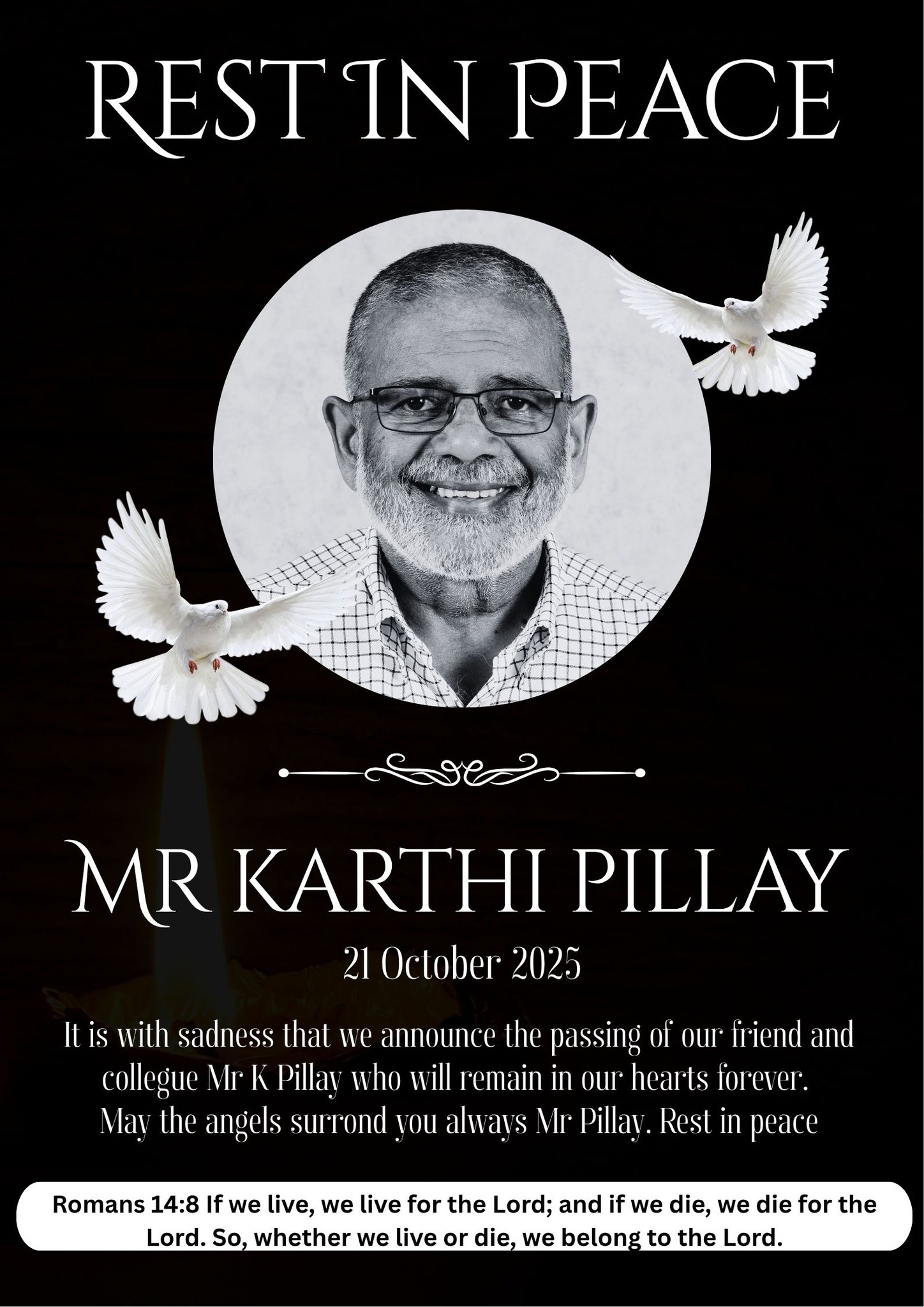 Star - RIP MR K PILLAY 🙏 It is with a heavy heart that we share the ...