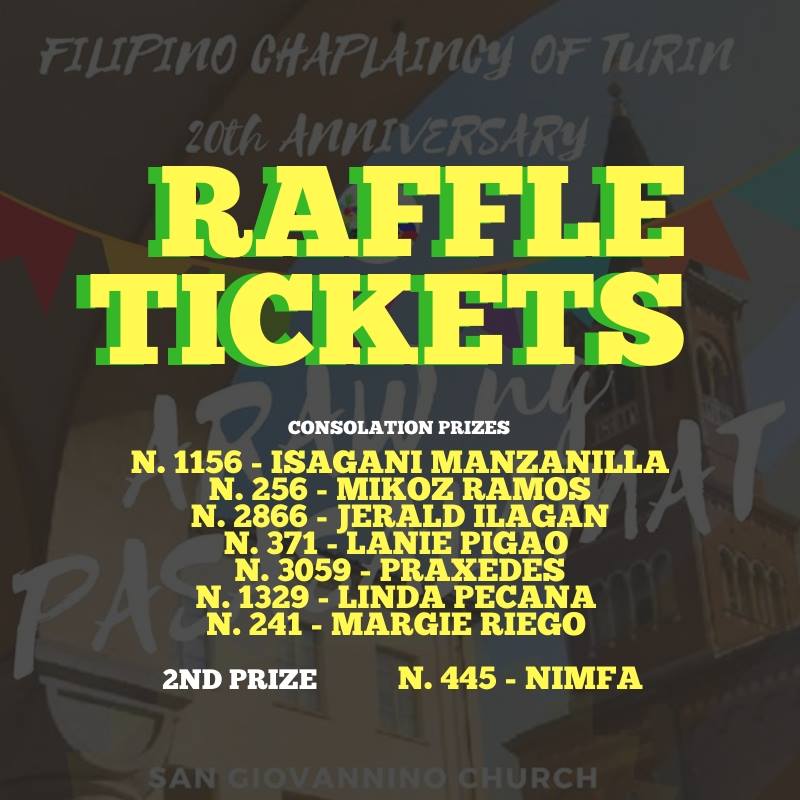 Para sa mga nanalo sa raffle... - Centro Filippino Di Torino | Facebook