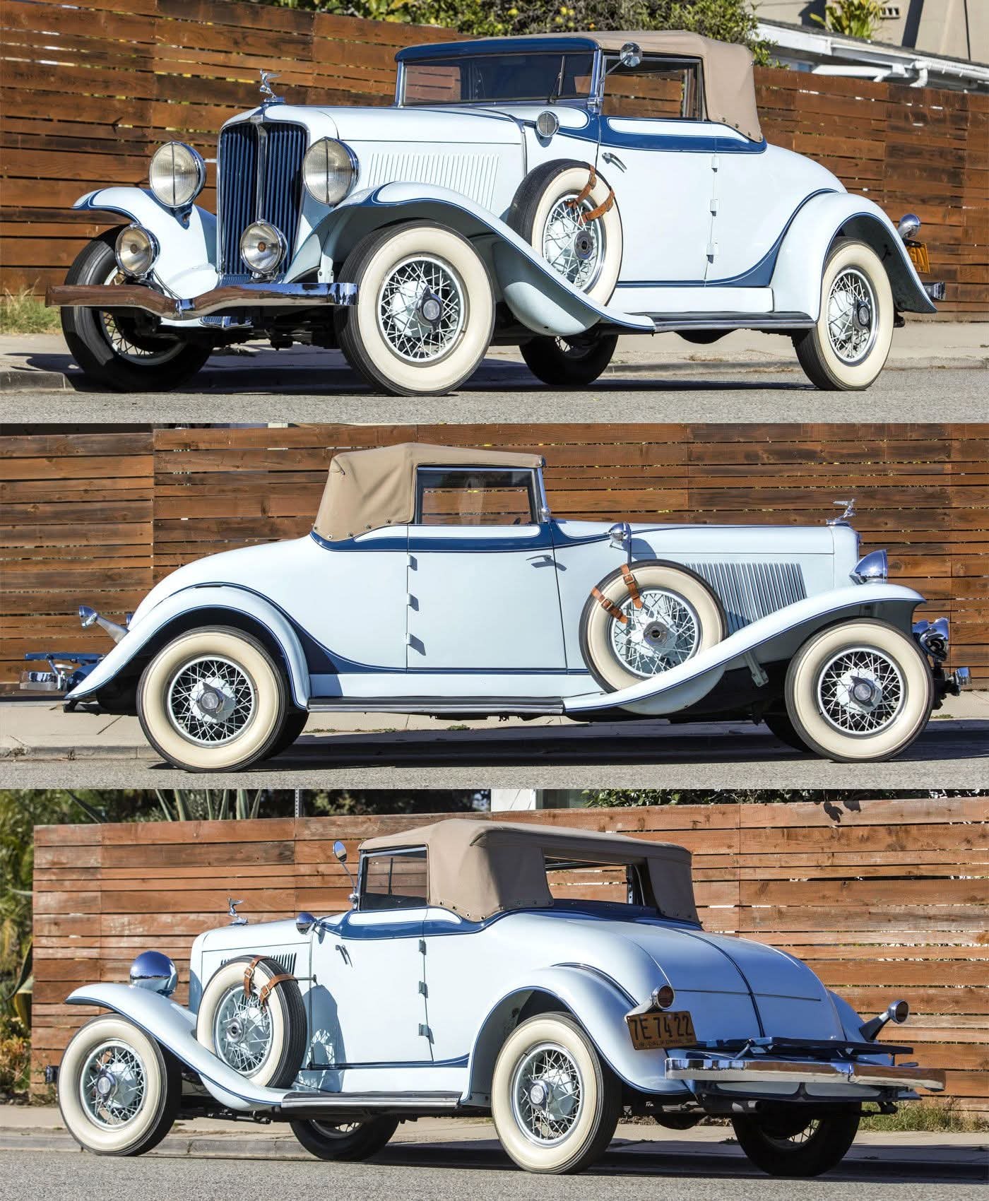 1931 Auburn Model 8-98 Cabriolet Sweeping fenders and dramatically