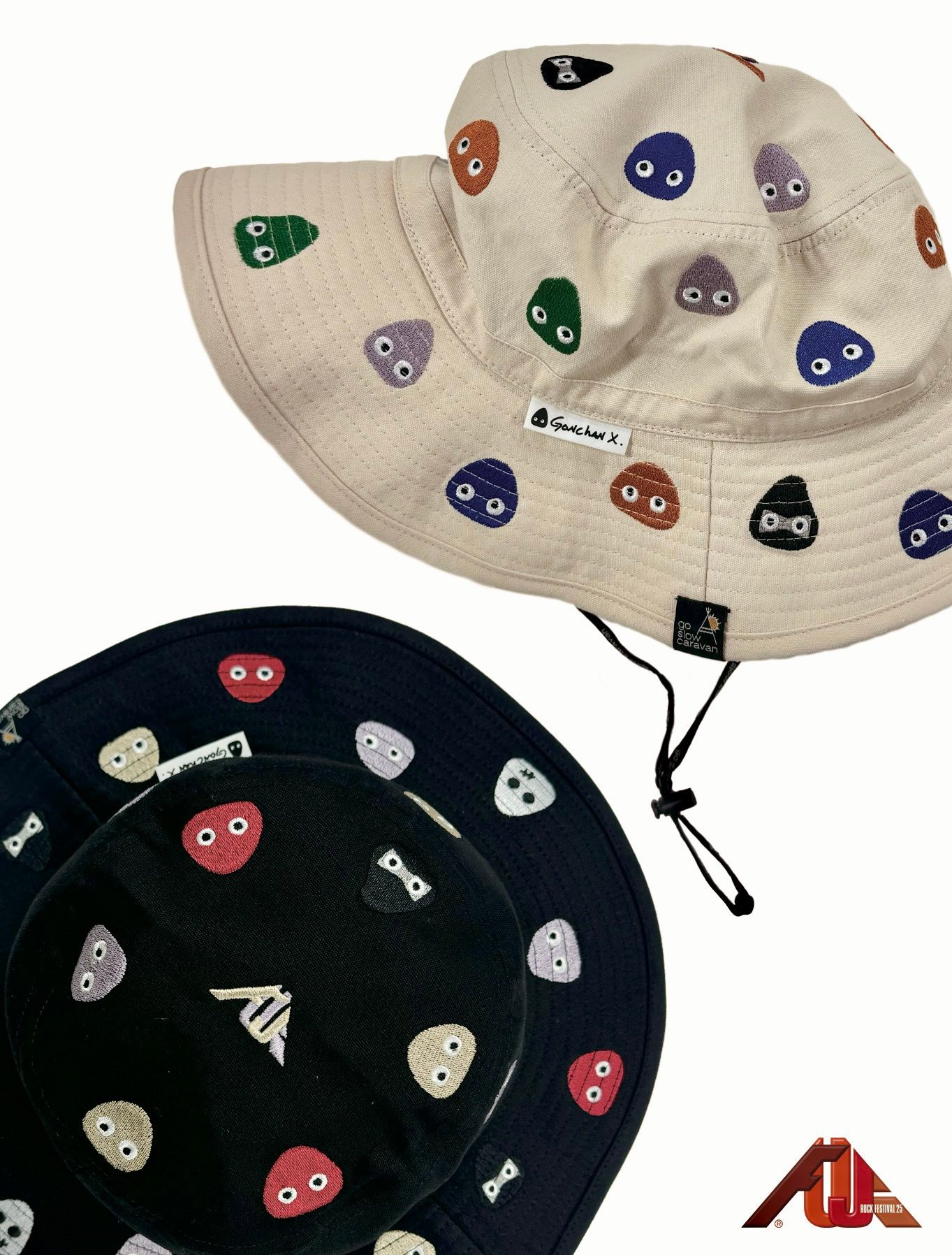 go slow caravan 】 FUJI ROCK GONCHAN HAT (go slow caravan製) 2025