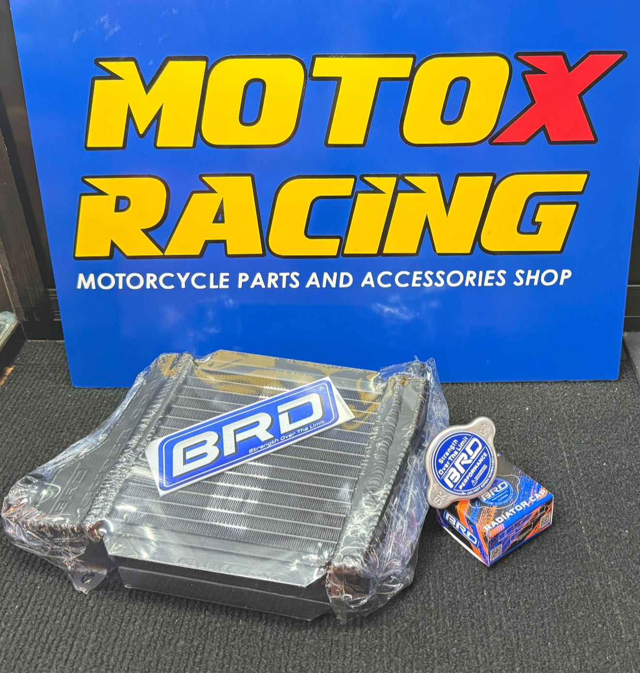 Motoxracing - BRD RADIATOR WITH RADIATOR CAP (white logo) Limited item ...