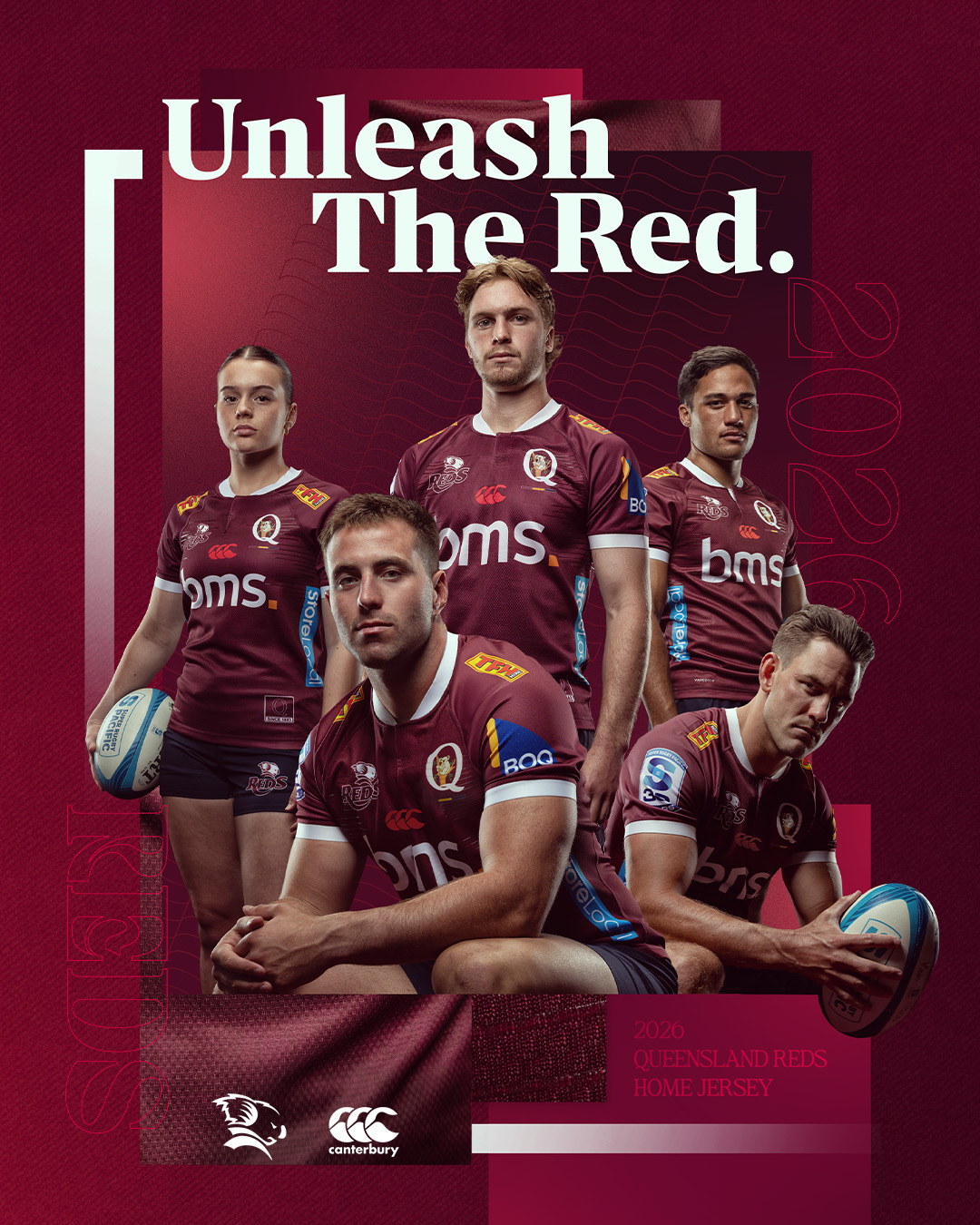 𝗨𝗻𝗹𝗲𝗮𝘀𝗵 𝘁𝗵𝗲 𝗥𝗲𝗱. The 2026 Queensland Reds Canterbury