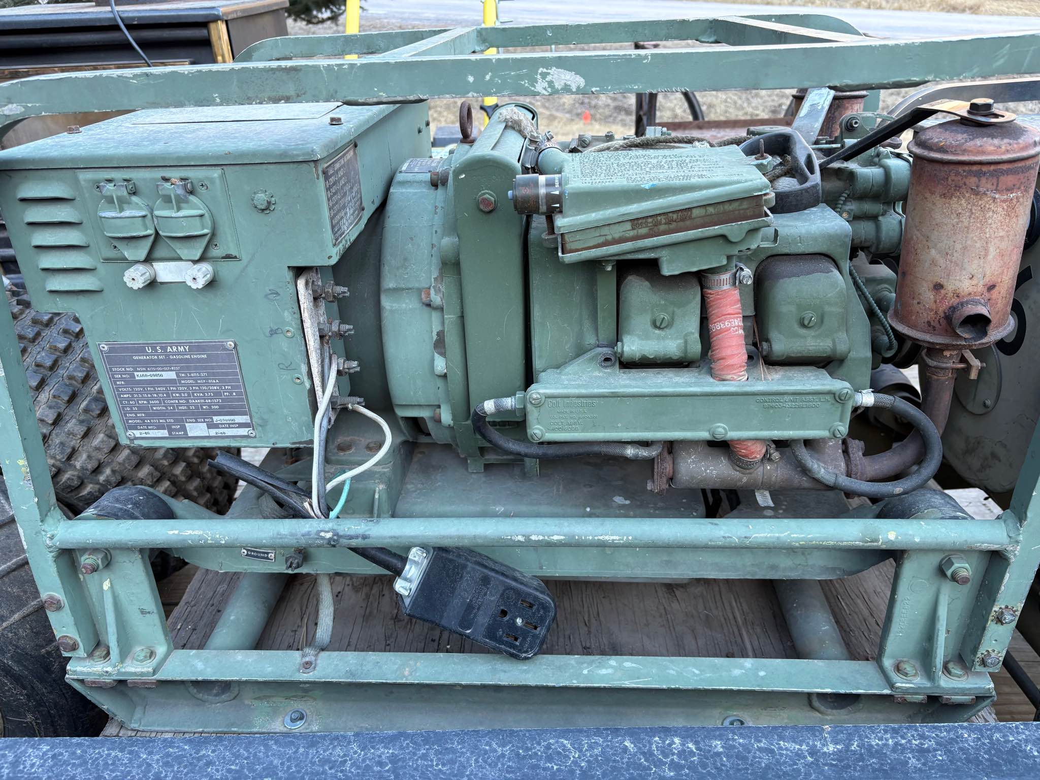 Gas Engine Military Standard Gas Engine 4A032 4 Cylinder Generator ...