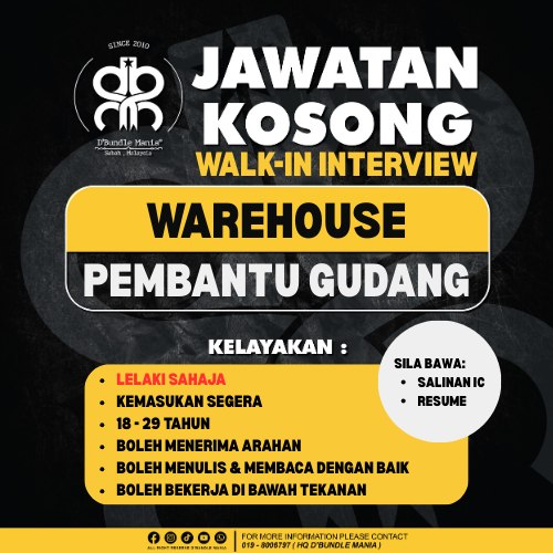 D'Bundle - D'Bundle Mania masih membuka kekosongan ya! 😍 Jom sertai D ...