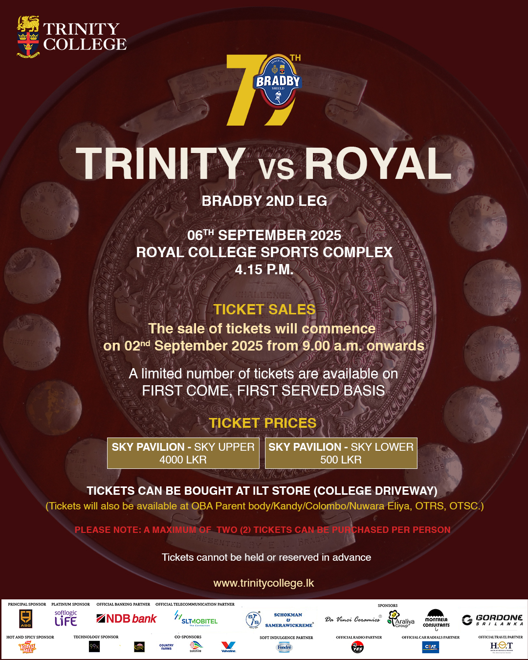Rugby - Get ready for the Bradby 2nd Leg! 🏉 Trinity takes on Royal in ...