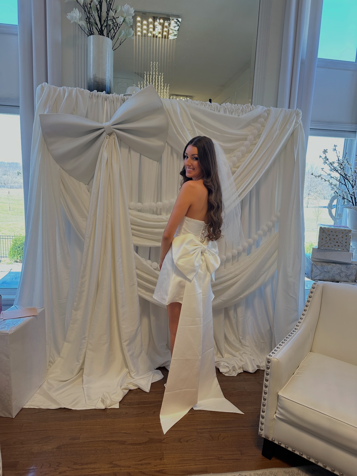 dress for daughter's bridal shower My was a huge success. I had so much fun celebrating her on this amazing day🤍 I'll always love you to the moon and back @kiera1 . . . # bridal shower dress themes