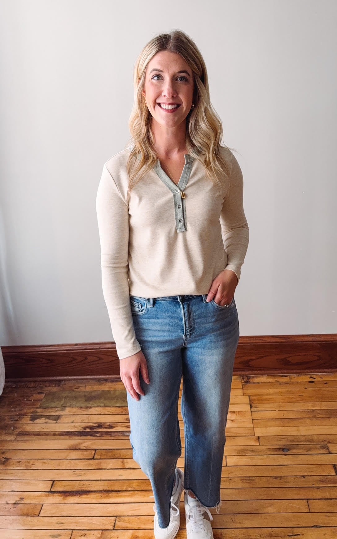 katie henley tiered knit dress 🤍 New + cozy favorite alert! 🤍 Our Elena Long Sleeve is the perfect mix of comfy and cute — made from the softest micro-brushed fabric with colorful trim details YGroup_poeme