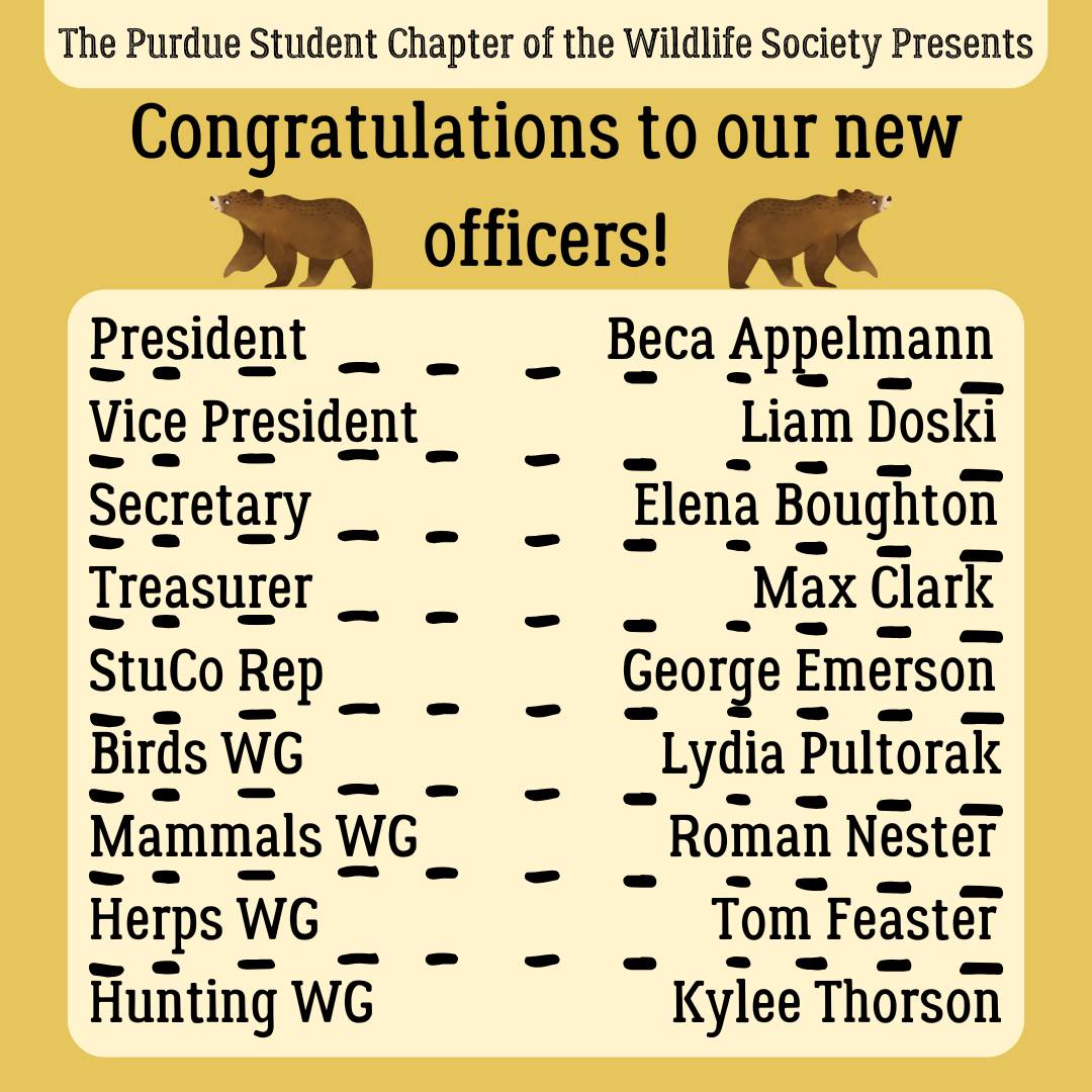 Purdue - Congratulations to our newly elected officers for 2025-2026 ...