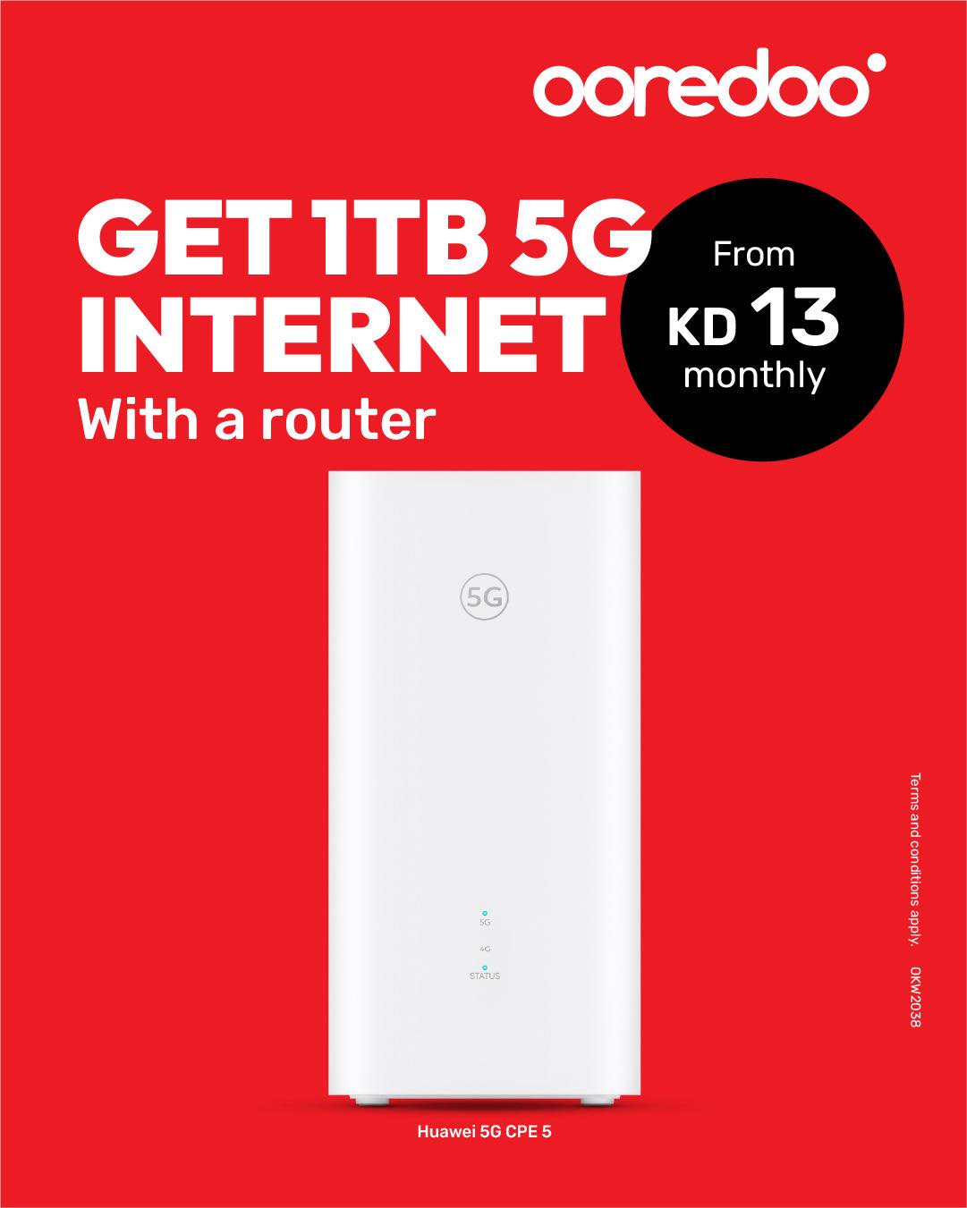 Ooredoo - ‏Meet the Huawei 5G CPE 5 — an affordable, all-rounder 5G ...