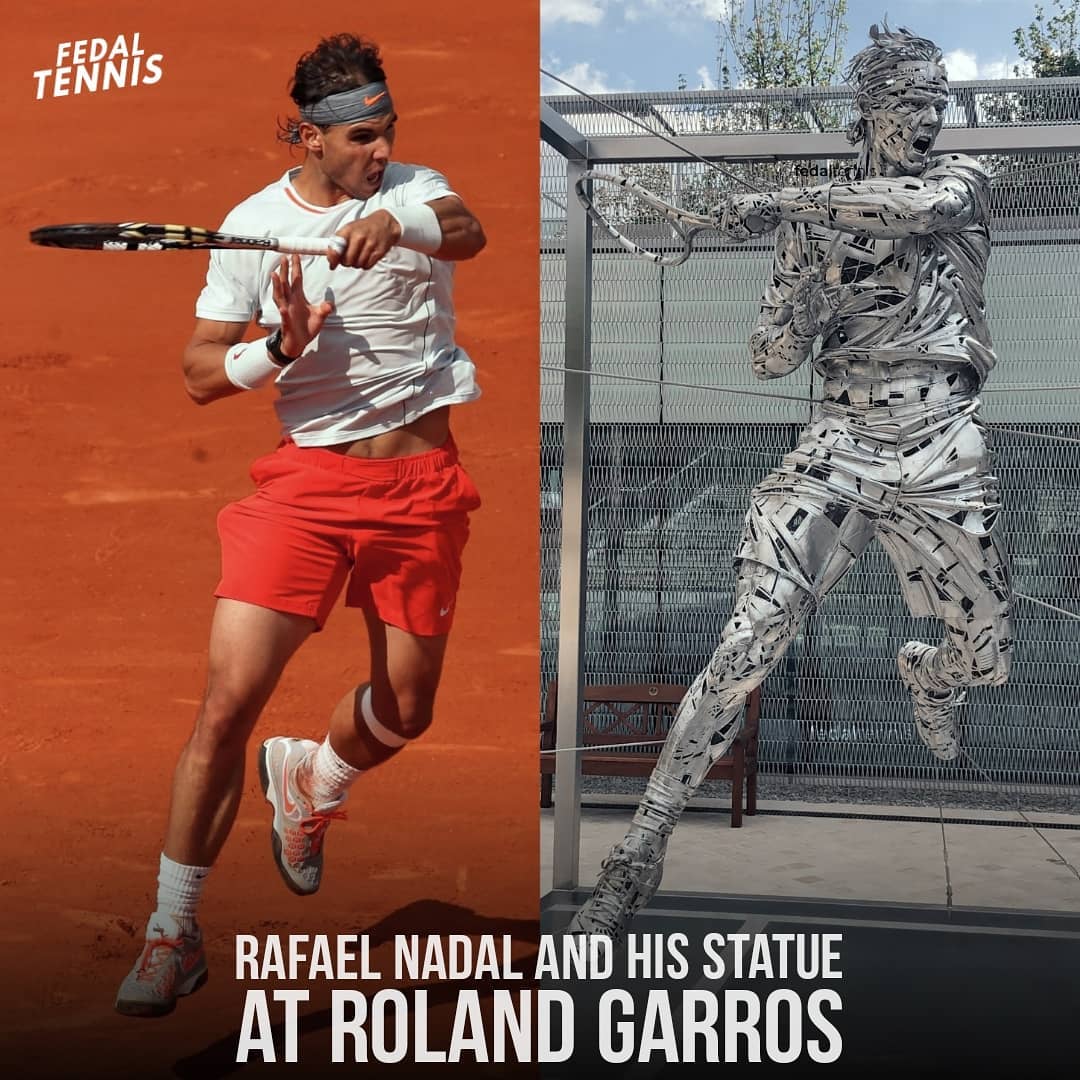 FINALLY!!! Rafael Nadal Statue at @rolandgarros inaugurated
