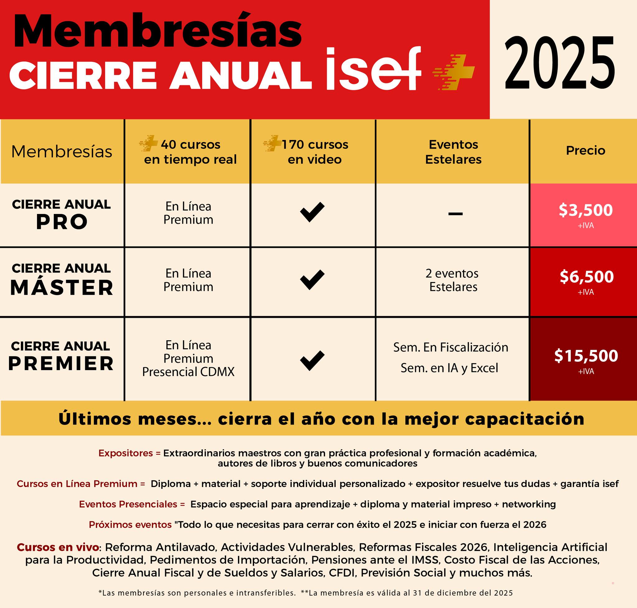 ISEF - 📣 ¡Últimos meses del año! Cierra el 2025 con la mejor ...