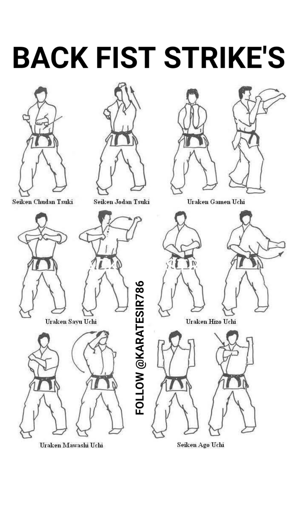 KARATE - Back fist strikes. | Facebook