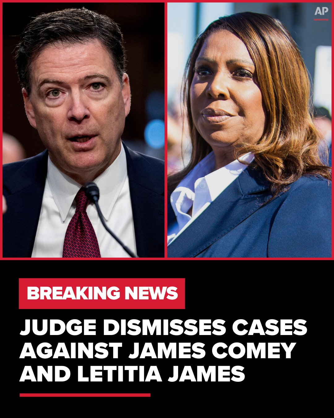KENS - JUST IN | Criminal cases against former FBI Director James Comey ...