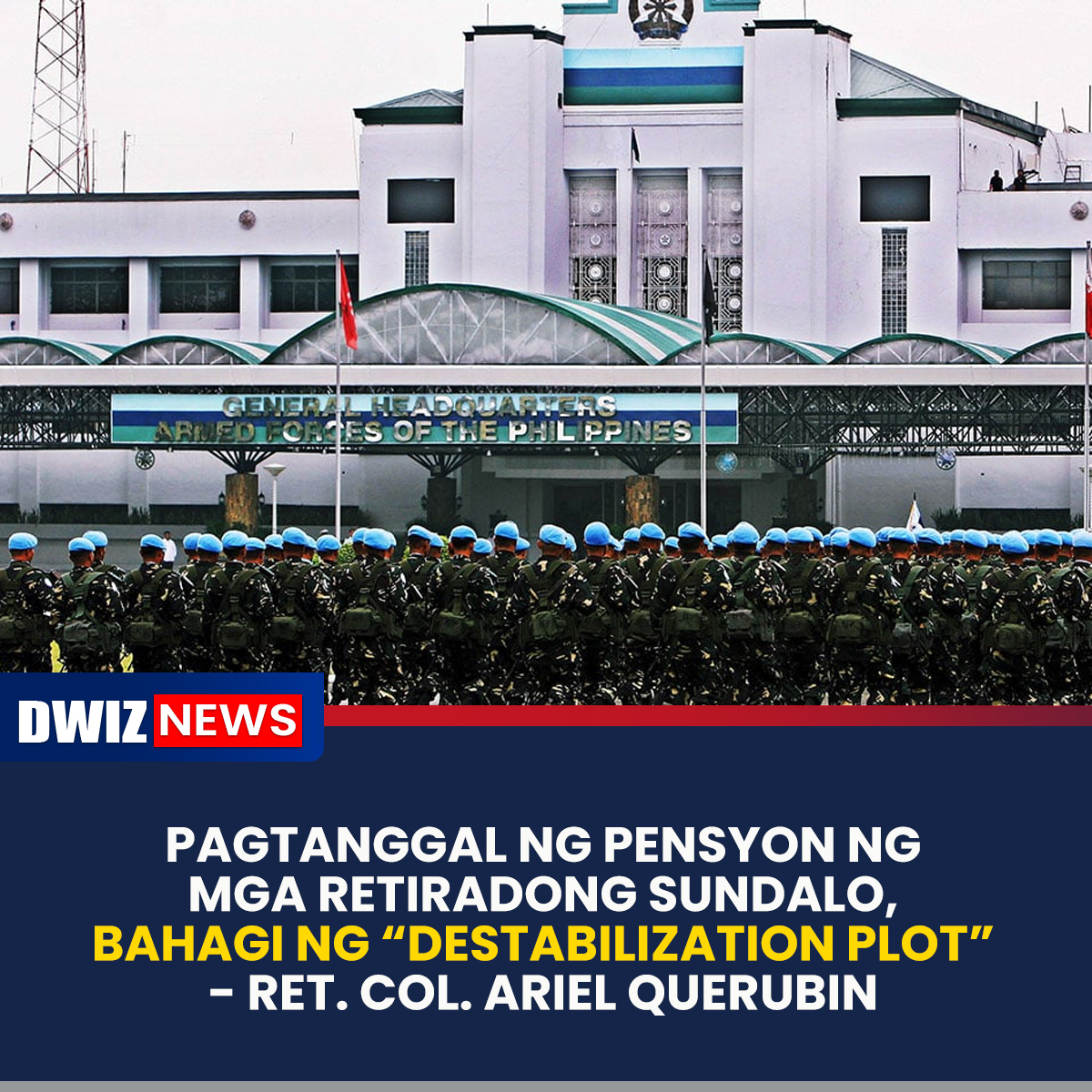 DWIZ - PAGTANGGAL NG PENSYON NG MGA RETIRADONG SUNDALO, BAHAGI NG ...
