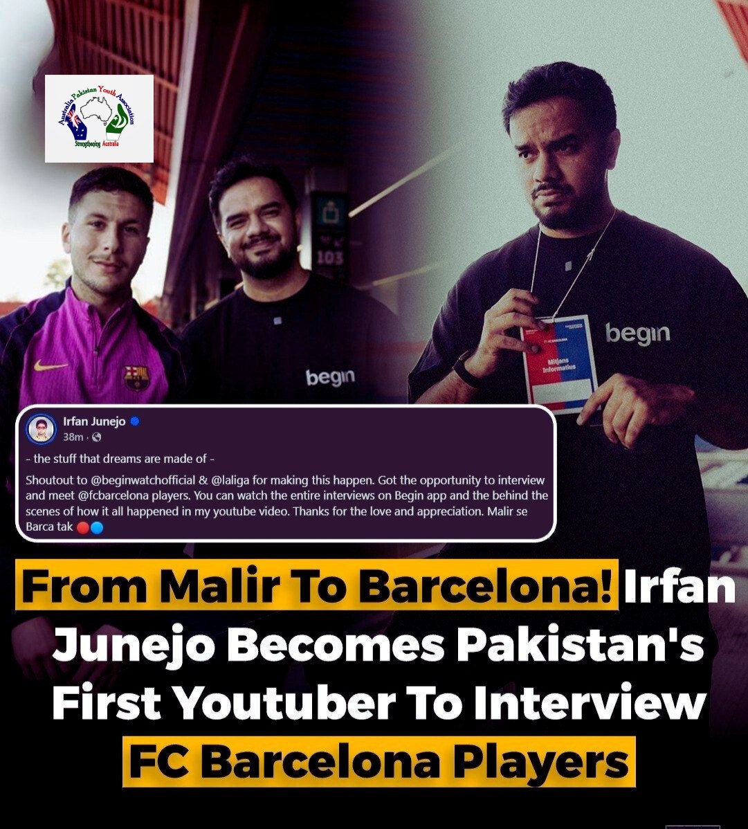 Australia - Pakistani YouTuber Irfan Junejo has made history as the ...