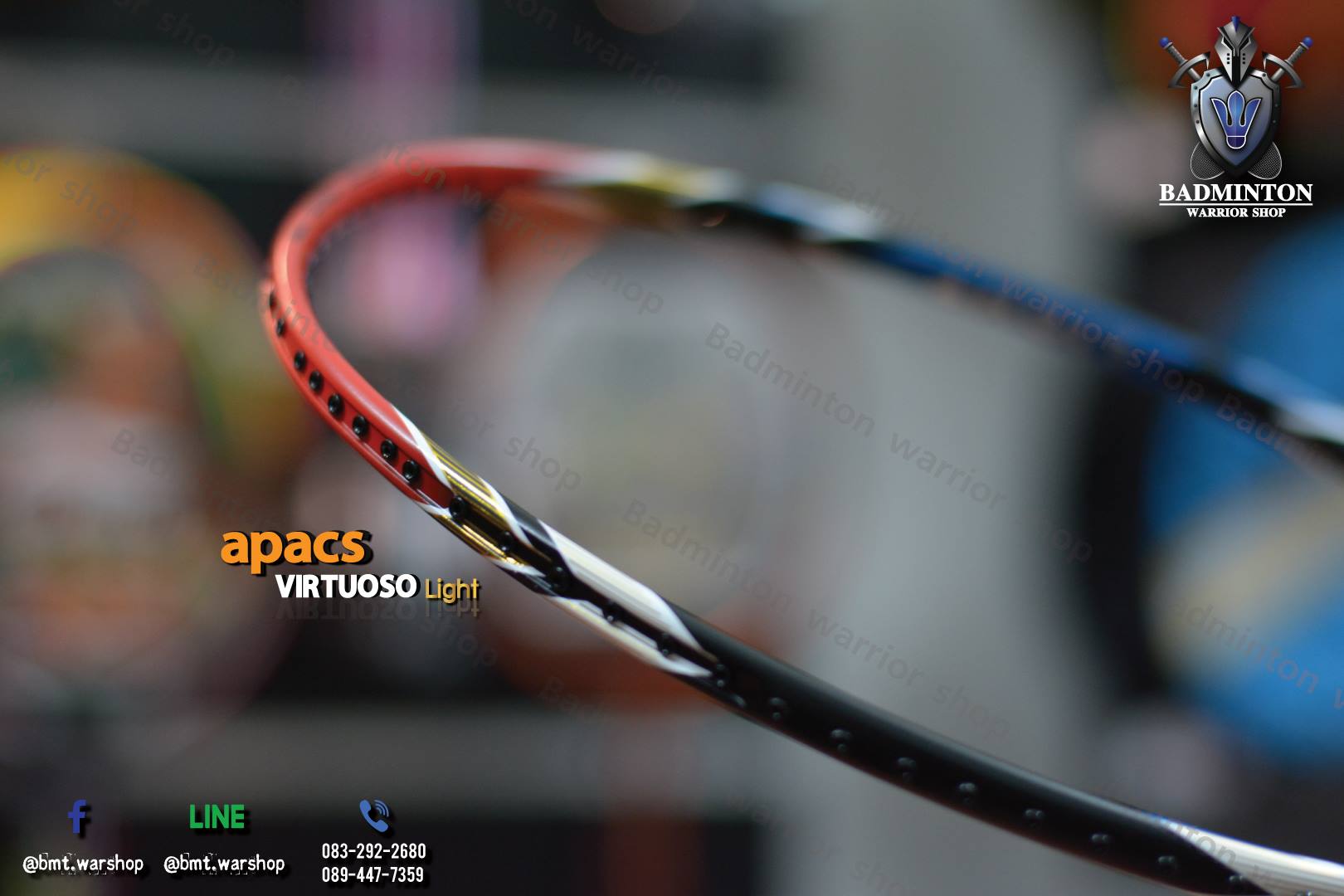🏸ไม้แบดมินตัน Apacs รุ่น virtuoso light 🚩ไม้เบา 6U เป็นไม้ก้านกลางไปทาง ...